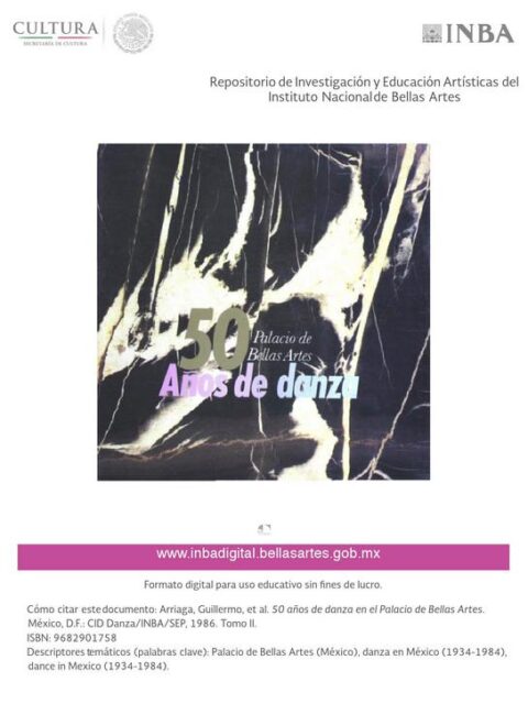 50 años de danza en el Palacio de Bellas Artes- Tomo 2