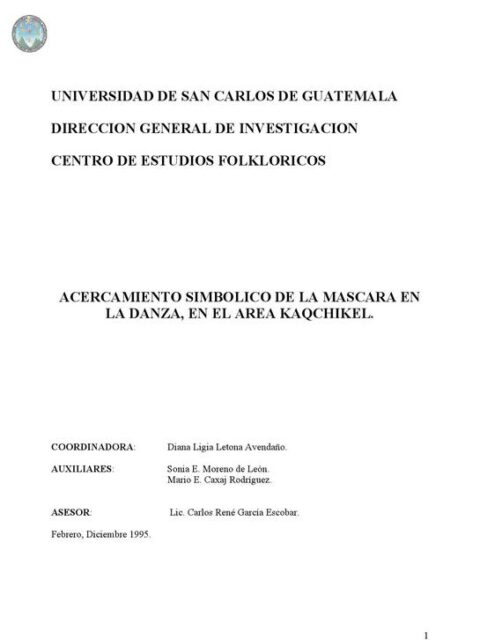 Acercamiento simbólico de la máscara en la danza