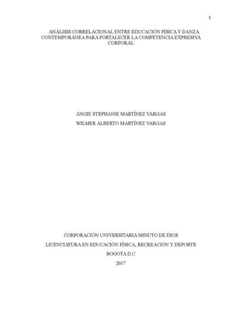 Análisis correlacional entre educación física y danza contemporánea