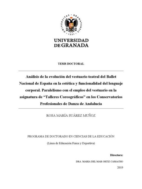 Análisis de la evolución del vestuario teatral del Ballet Nacional de España