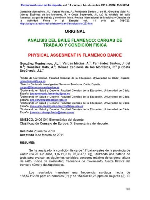 Análisis del baile flamenco