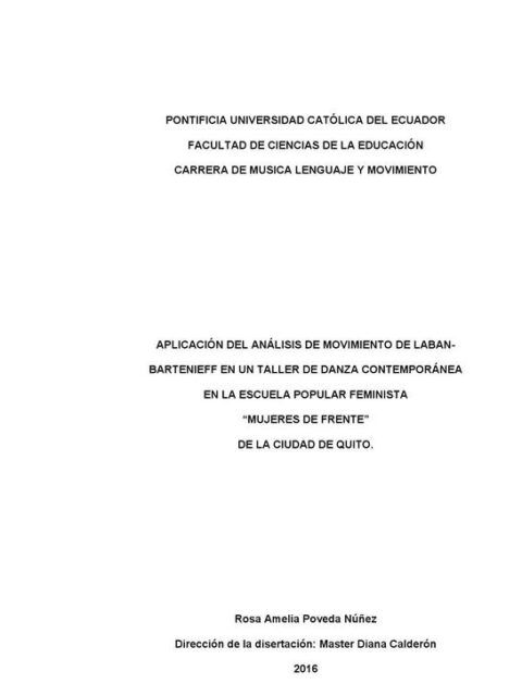 Aplicación del análisis de movimiento de Laban-Bartenieff en un taller de danza contemporánea