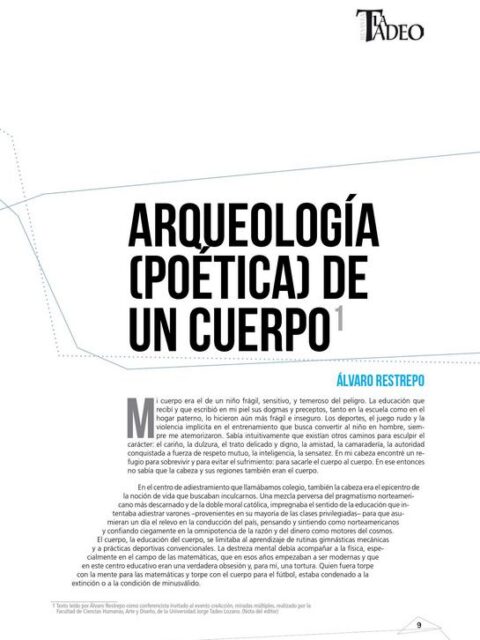Arqueología (poética) de un cuerpo