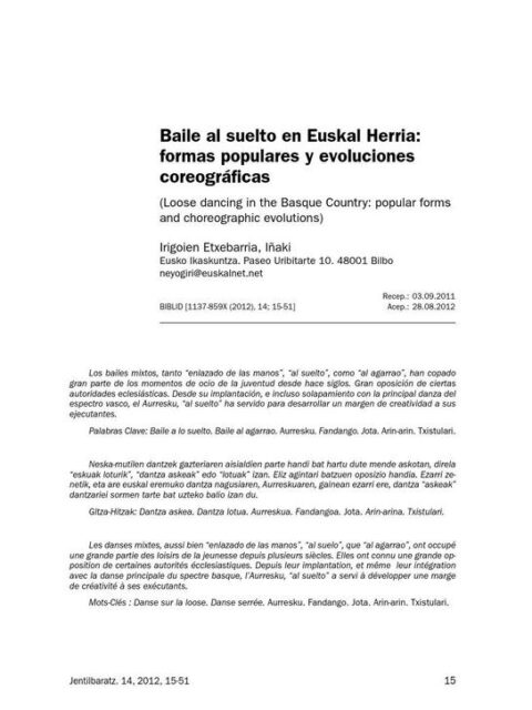 Baile al suelto en Euskal Herria