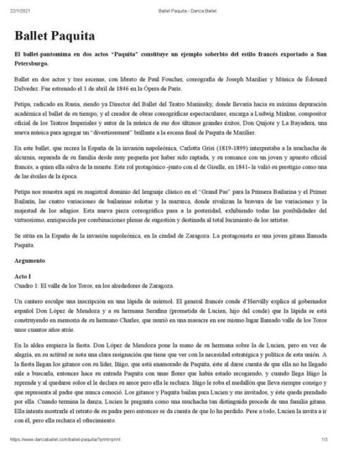 Ballet Paquita