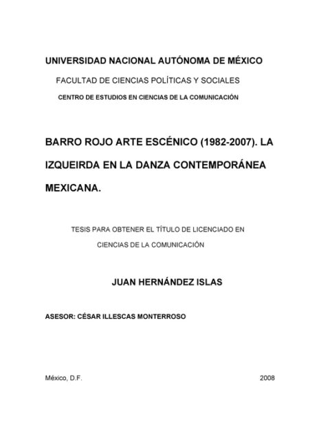 Barro rojo arte escénico (1982-2007)