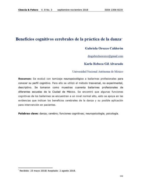 Beneficios cognitivos cerebrales de la práctica de la danza