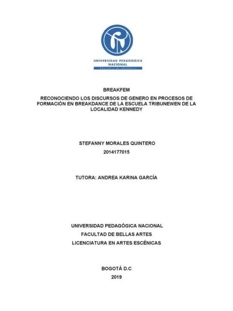 Breakfem: reconociendo los discursos de género en procesos de formación en Breakdance