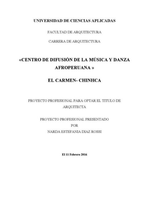 Centro de difusión de la música y danza Afroperuana El Carmen- Chincha