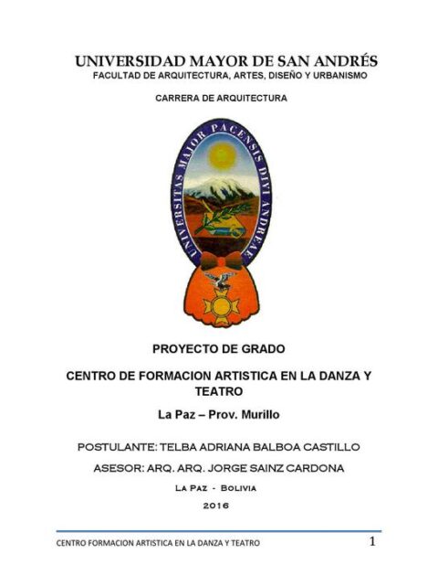 Centro de formación artística en la danza y teatro