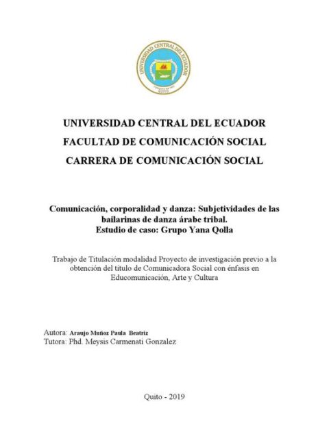 Comunicación, corporalidad y danza