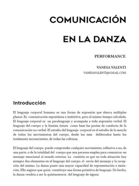 Comunicación en la danza
