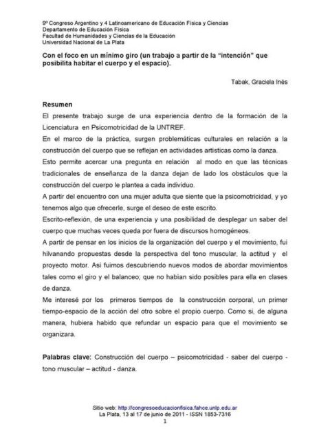 Con el foco en un mínimo giro