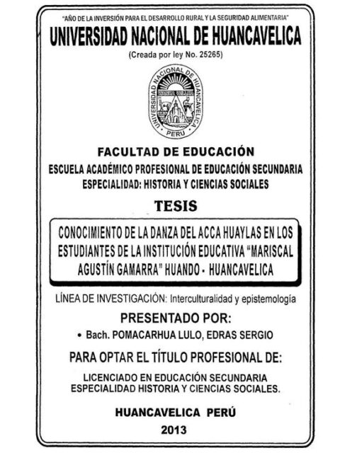 Conocimiento de la danza del acca huaylas