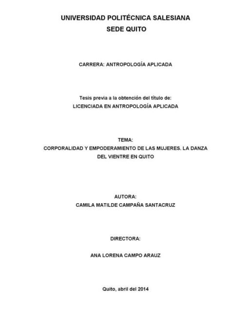 Corporalidad y empoderamiento de las mujeres