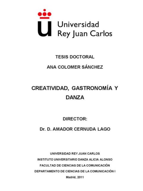 Creatividad, gastronomía y danza