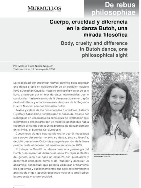Cuerpo, crueldad y diferencia en la Danza Butoh, una mirada filosófica