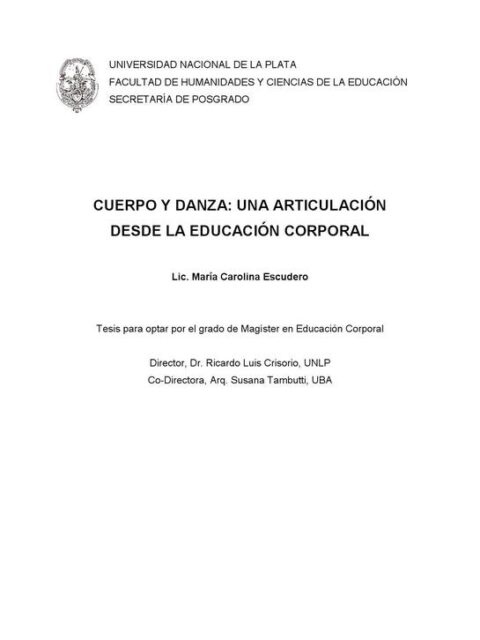 Cuerpo y danza
