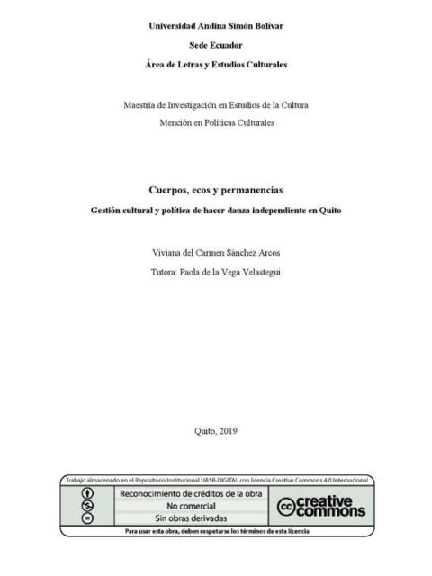 Cuerpos, ecos y permanencias
