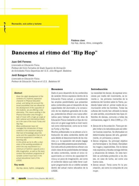 Dancemos al ritmo del “Hip Hop”