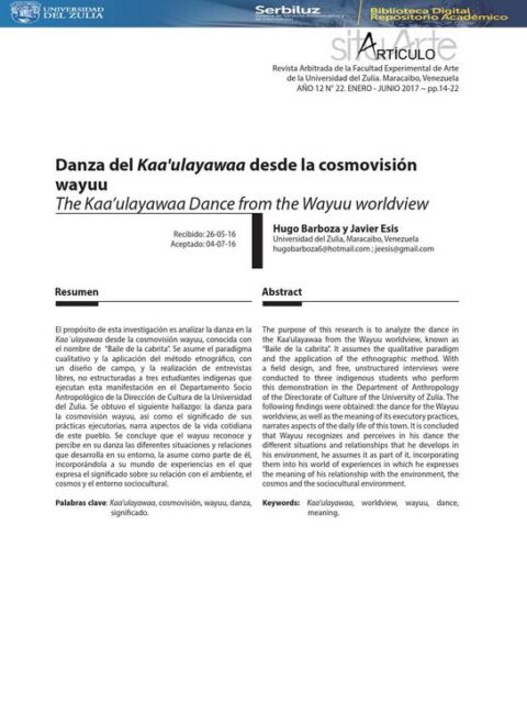 Danza del Kaa’ulayawaa desde la cosmovisión wayuu