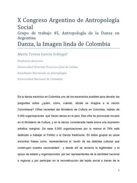 Danza, la imagen linda de Colombia