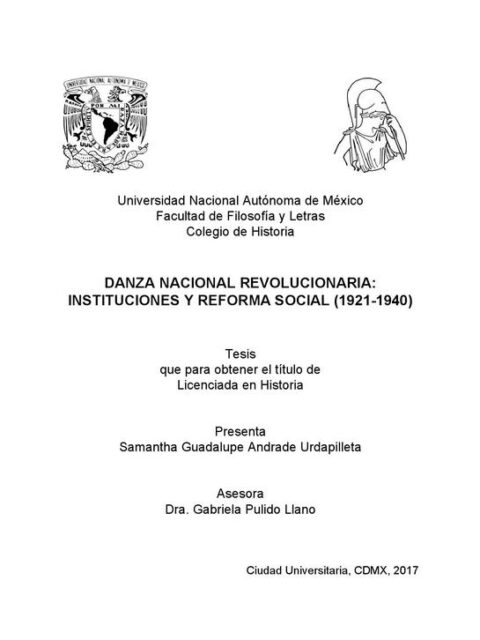 Danza nacional revolucionaria: instituciones y reforma social (1921-1940)