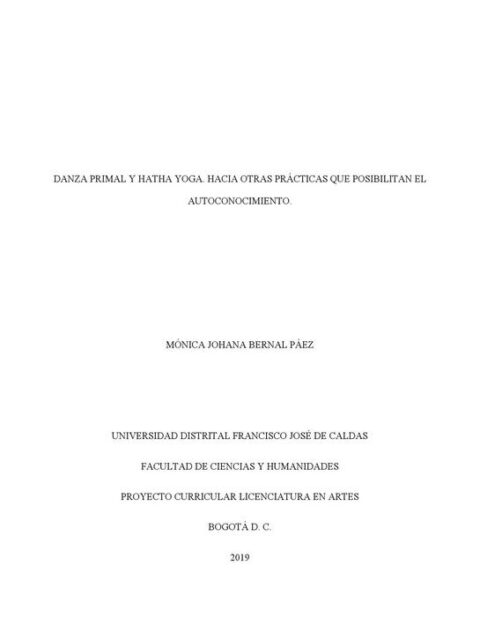 Danza primal y hatha yoga