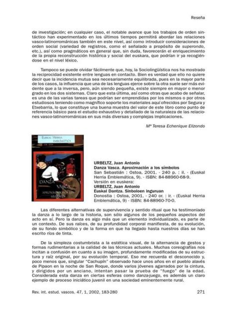 Danza vasca Aproximación a los símbolos