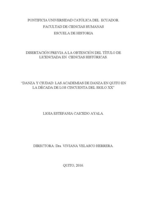 Danza y ciudad