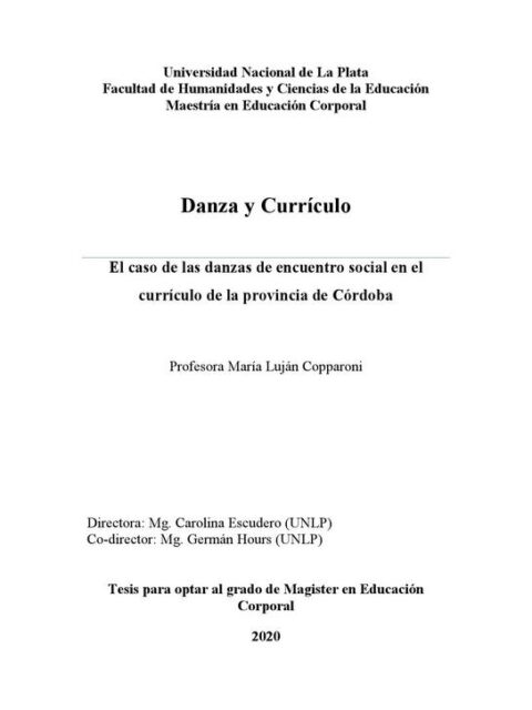 Danza y currículo