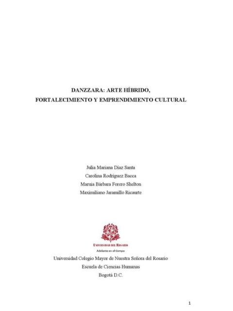 Danzzara: arte híbrido, fortalecimiento y emprendimiento cultural