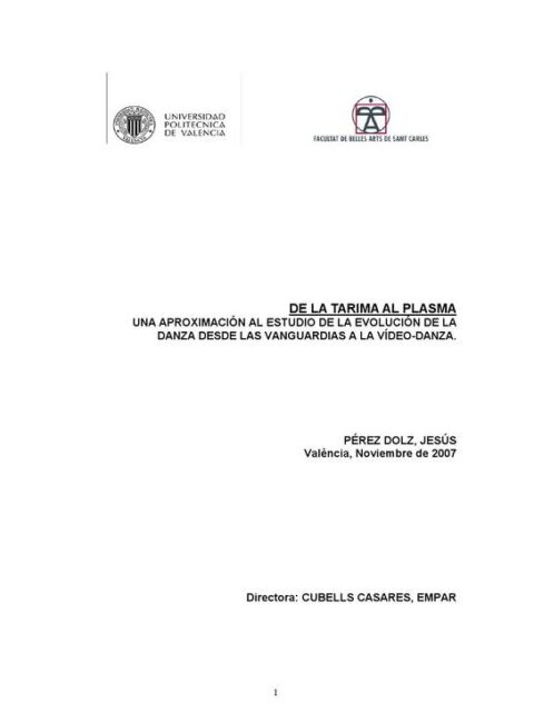 De la tarima al plasma
