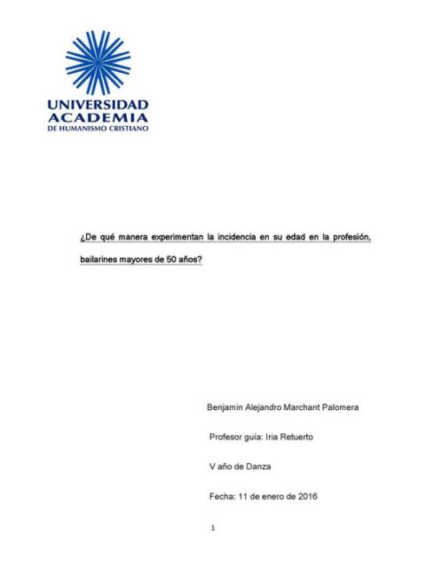 ¿De qué manera experimentan la incidencia en su edad en la profesión, bailarines mayores de 50 años?