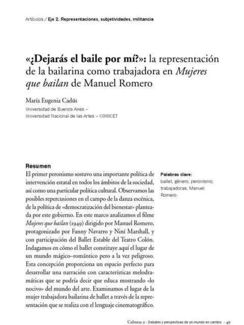 ¿Dejarás el baile por mí?