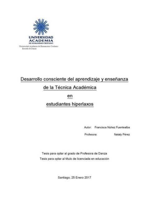 Desarrollo consciente del aprendizaje y enseñanza de la técnica académica en estudiantes hiperlaxos
