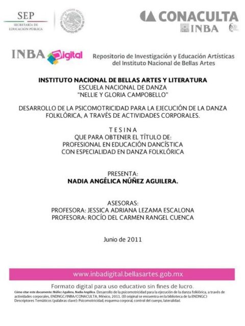 Desarrollo de la psicomotricidad para la ejecución de la danza folklórica