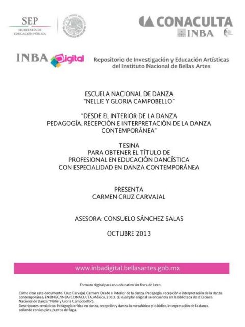 Desde el interior de la danza