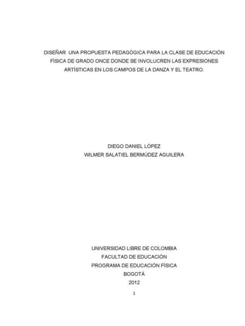 Diseñar una propuesta pedagógica para la clase de educación física de grado once