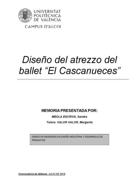 Diseño del atrezzo del ballet “El Cascanueces”