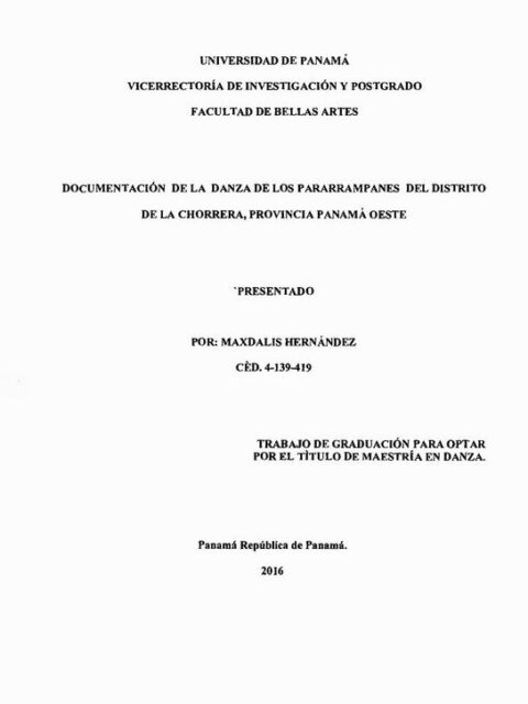 Documentación de la danza de los pararrampanes