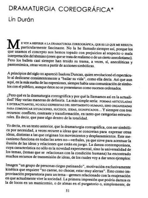 Dramaturgía coreográfica