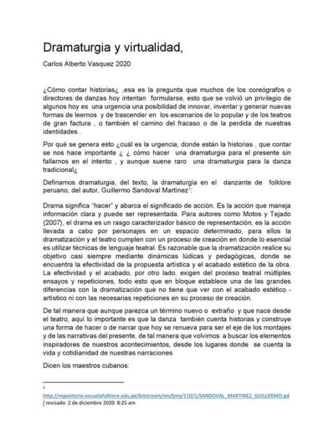 Dramaturgia y virtualidad