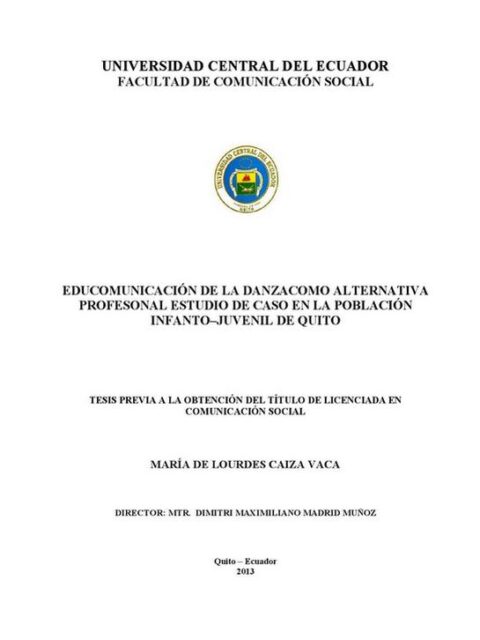 Educomunicación de la danza como alternativa profesional