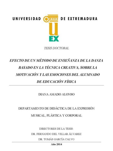 Efecto de un método de enseñanza de la danza basado en la técnica creativa
