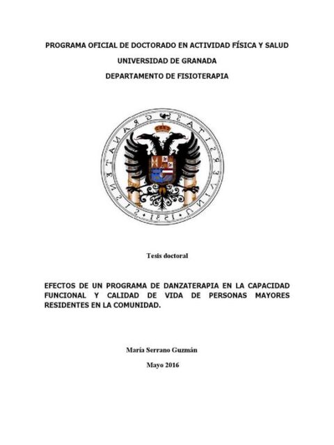 Efecto de un programa de danzaterapia