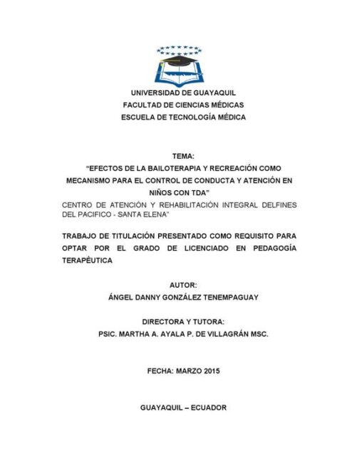 Efectos de la bailoterapia y recreación como mecanismo para el control de conducta y atención en niños con TDA