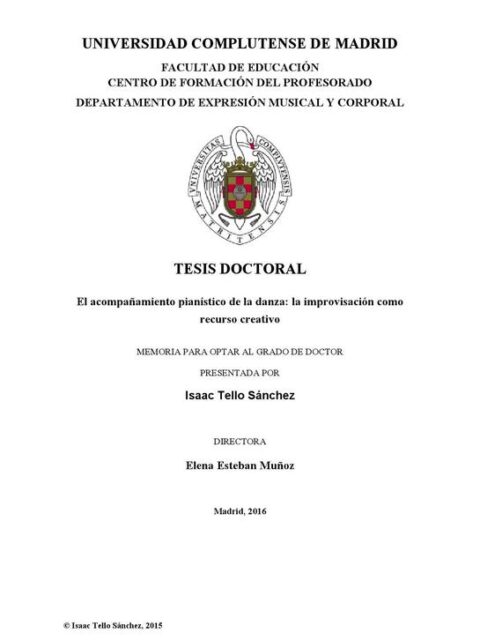 El acompañamiento pianístico de la danza