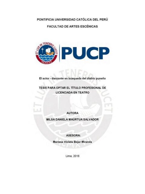 El actor – danzante en búsqueda del diablo puneño