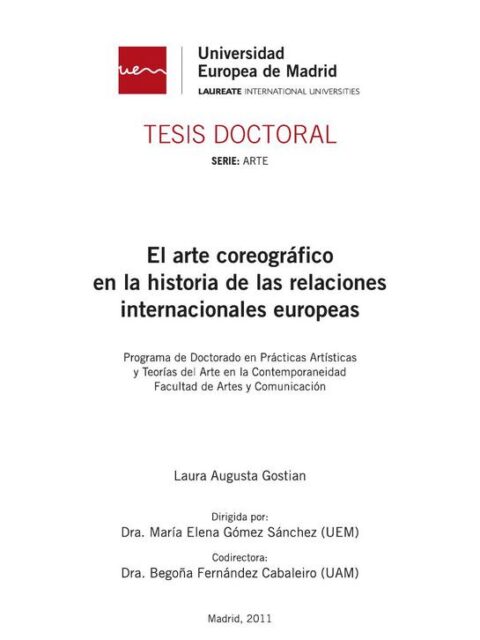 El arte coreográfico en la historia de las relaciones internacionales europeas